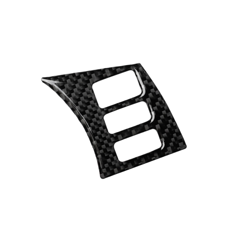 Car Carbon Fiber Steering Wheel Button Frame Decorative Sticker for Nissan 350z 2006-2009, Steering Wheel Button Frame