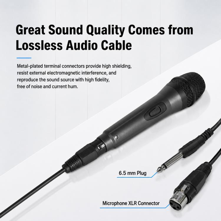 YS-223 Anti-feedback Separate Wired Microphone, 6.35mm