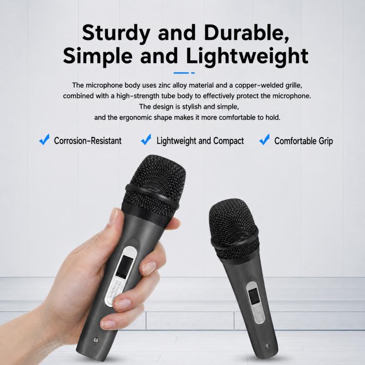 YS-225 Anti-feedback Separate Wired Microphone, 6.35mm