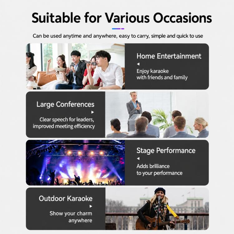 YS-226 Separate Wired Dynamic Microphone, 6.35mm