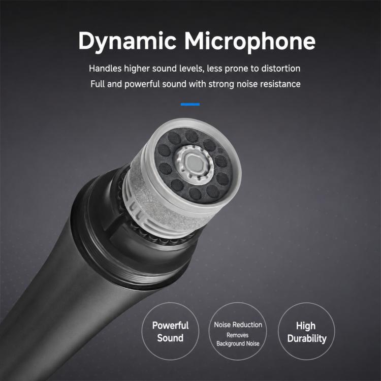 YS-228 Separate Wired Anti-Feedback Metal Microphone, 6.35mm