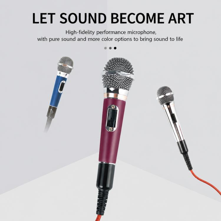YS-308 Integrated Wired Dynamic Microphone for Karaoke Audio, 6.35mm