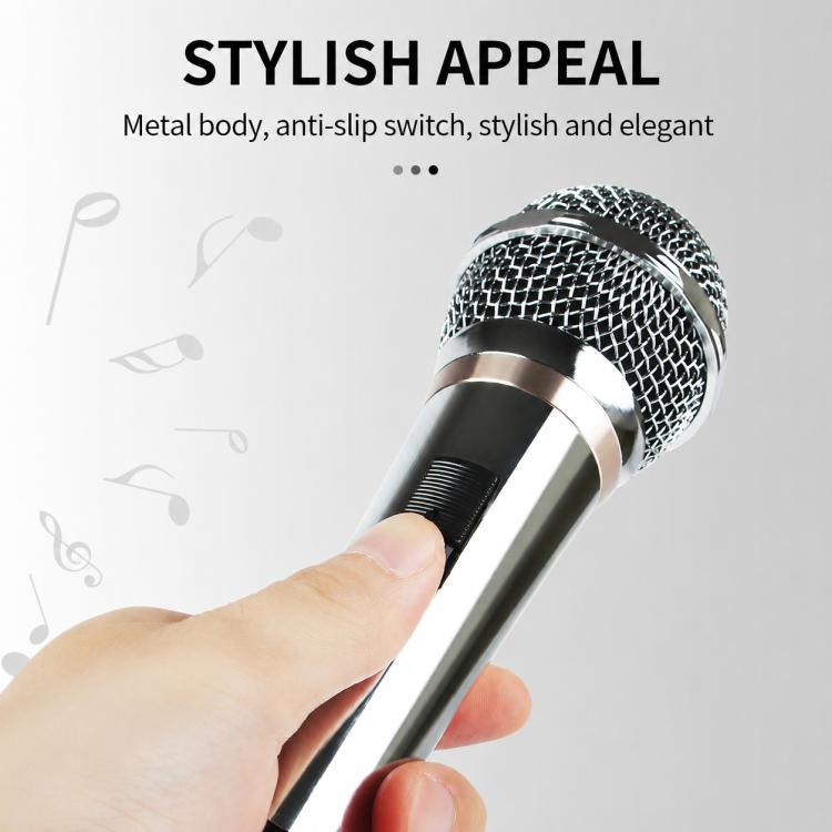 YS-308 Integrated Wired Dynamic Microphone for Karaoke Audio, 6.35mm