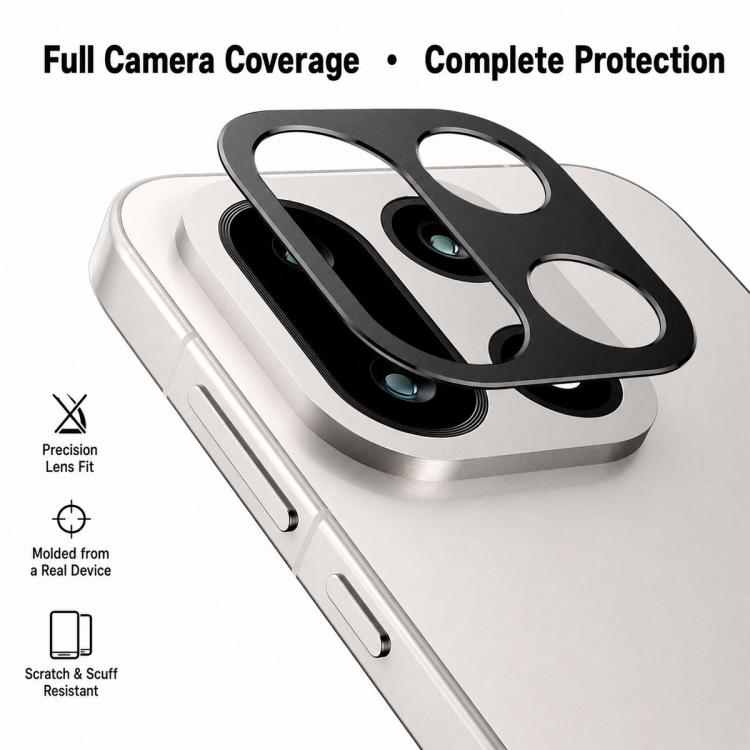 XDcase Aluminum Alloy Hollow Camera Lens Protector, For OnePlus 15R, For OnePlus 15, For OnePlus 13T, For OnePlus 13