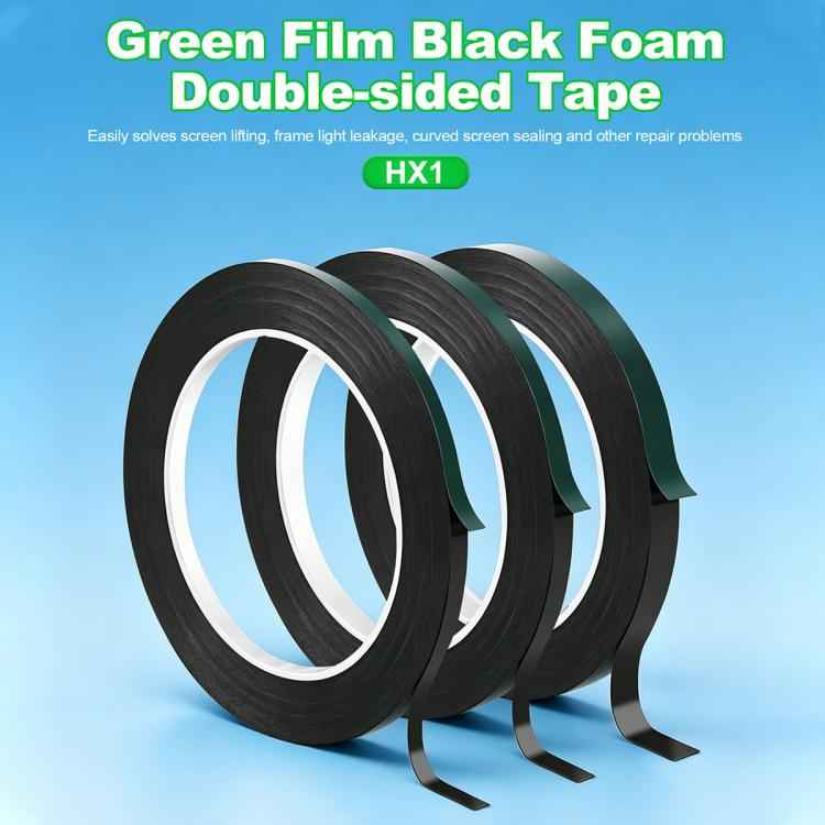 RELIFE HX1 5 in 1 Green Film Black Foam Double-Sided Tape, 2mm x 10m, 3mm x 10m, 5mm x 10m