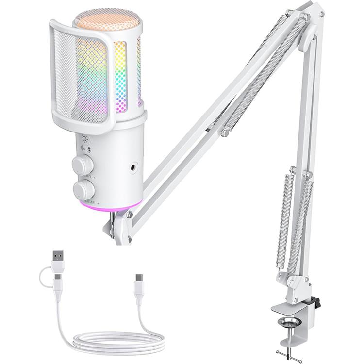 ONIKUMA M530 USB Condenser Microphone RGB Gaming Mic for Streaming