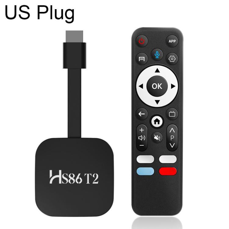 HS86 T2 Android 14 Mini HD TV Stick with Remote Control, 2GB+16GB, RK3518 Cortex-A53 Quad-Core, EU Plug, US Plug, UK Plug, AU Plug