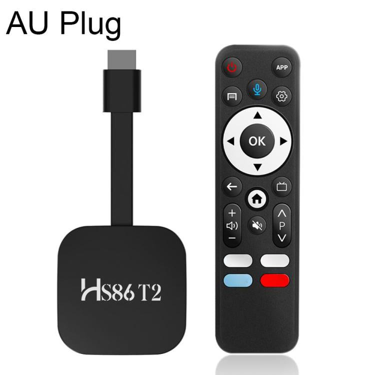 HS86 T2 Android 14 Mini HD TV Stick with Remote Control, 2GB+16GB, RK3518 Cortex-A53 Quad-Core, EU Plug, US Plug, UK Plug, AU Plug