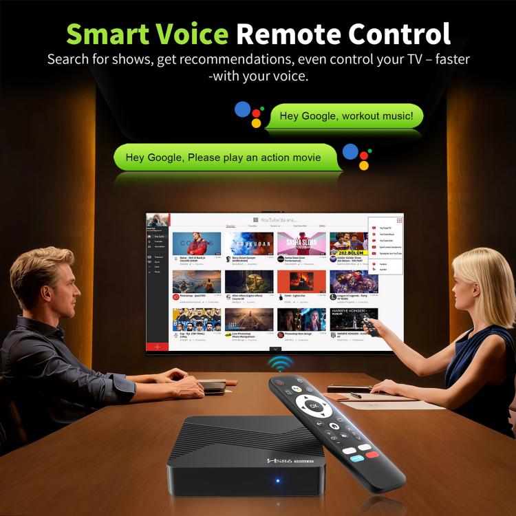 HS86 MINI 13 Android 14 Wifi 6 BT 5.4 4K TV Box, EU Plug, AU Plug, UK Plug, US Plug