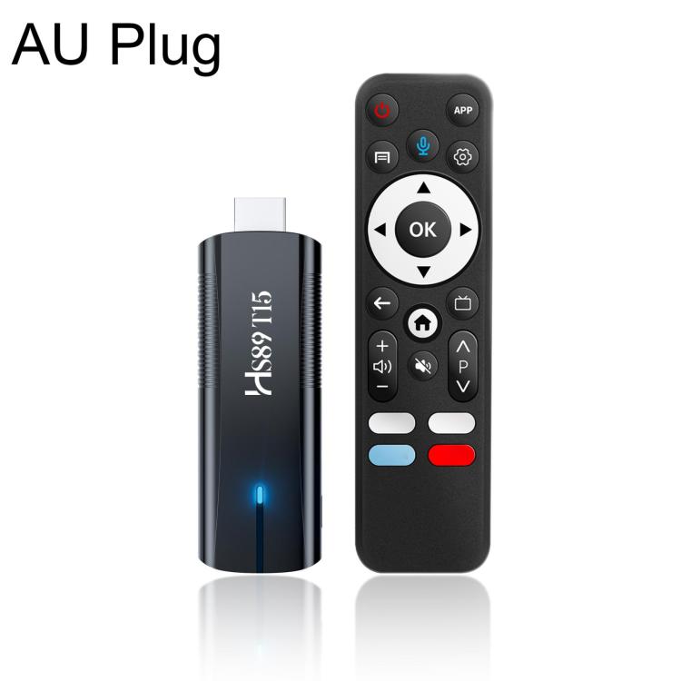 HS89 T15 Android 14 Mini HD TV Stick with Remote Control, RK3539 Cortex-A55 Quad-Core, 2GB+16GB, 4GB+32GB