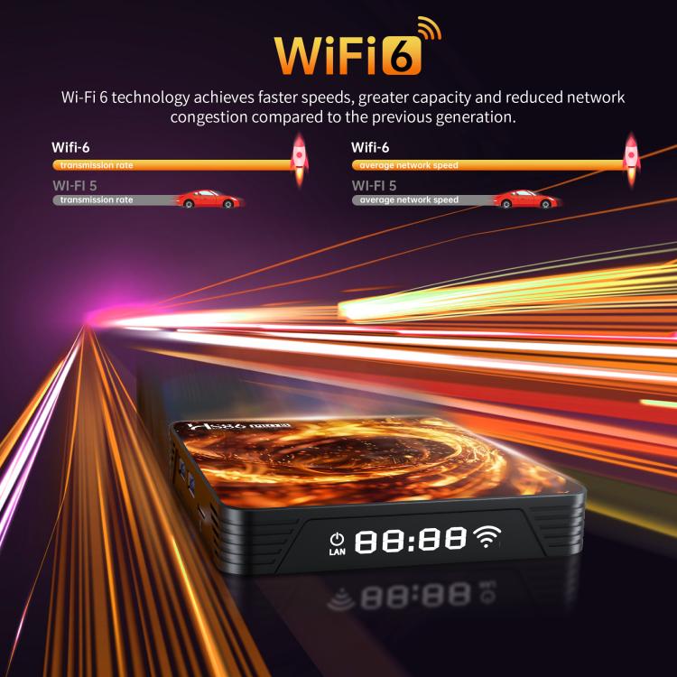 HS86 PRO13 Android 14 Wifi 6 BT 5.4 4K TV Box, EU Plug, AU Plug, UK Plug, US Plug