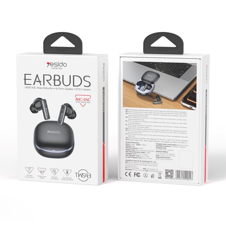 Yesido TWS43 ANC+ENC Noise Reduction Bluetooth Earphone