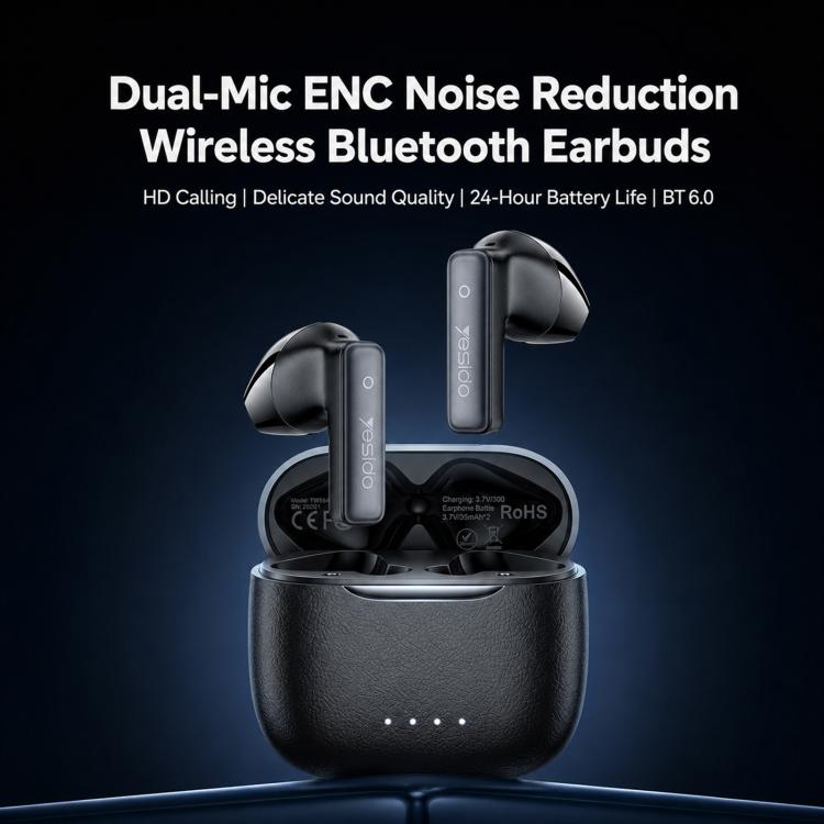Yesido TWS44 Dual-mic ENC Noise Reduction Wireless Bluetooth Earphone, TWS44