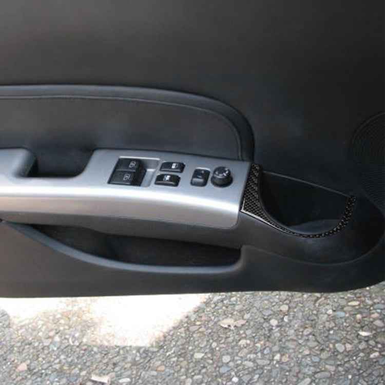 Car Carbon Fiber Car Door Water Cup Hole Decorative Sticker for Nissan 350z 2006-2009