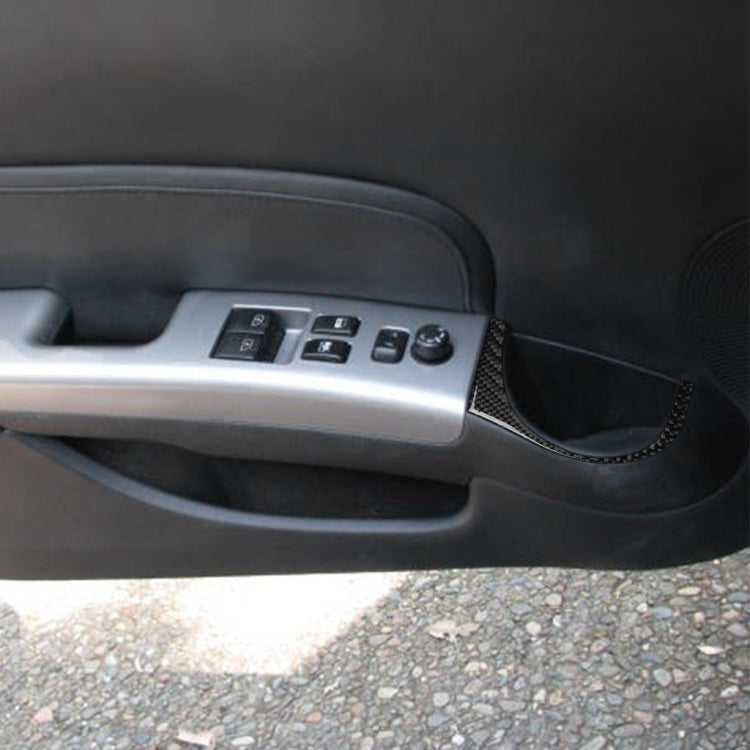 Car Carbon Fiber Car Door Water Cup Hole Decorative Sticker for Nissan 350z 2006-2009, Car Door Water Cup Hole