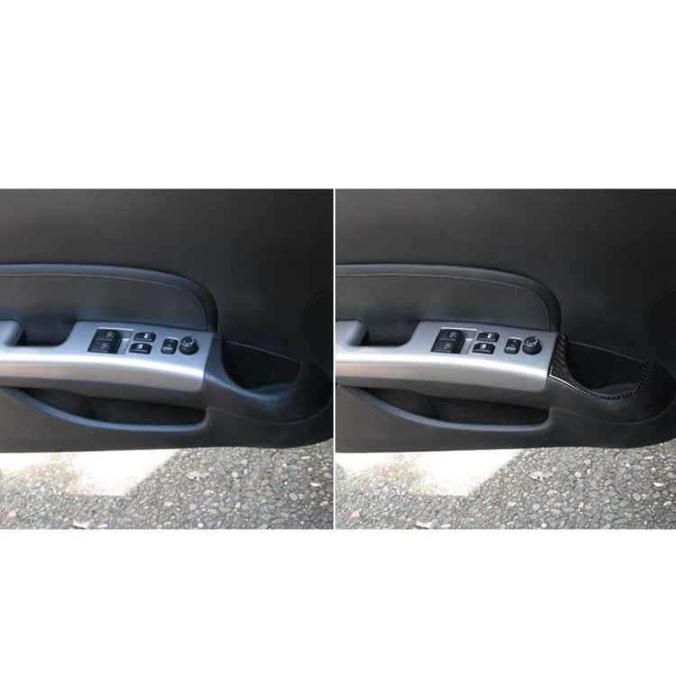 Car Carbon Fiber Car Door Water Cup Hole Decorative Sticker for Nissan 350z 2006-2009