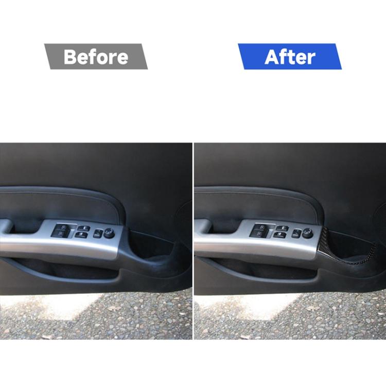 Car Carbon Fiber Car Door Water Cup Hole Decorative Sticker for Nissan 350z 2006-2009, Car Door Water Cup Hole