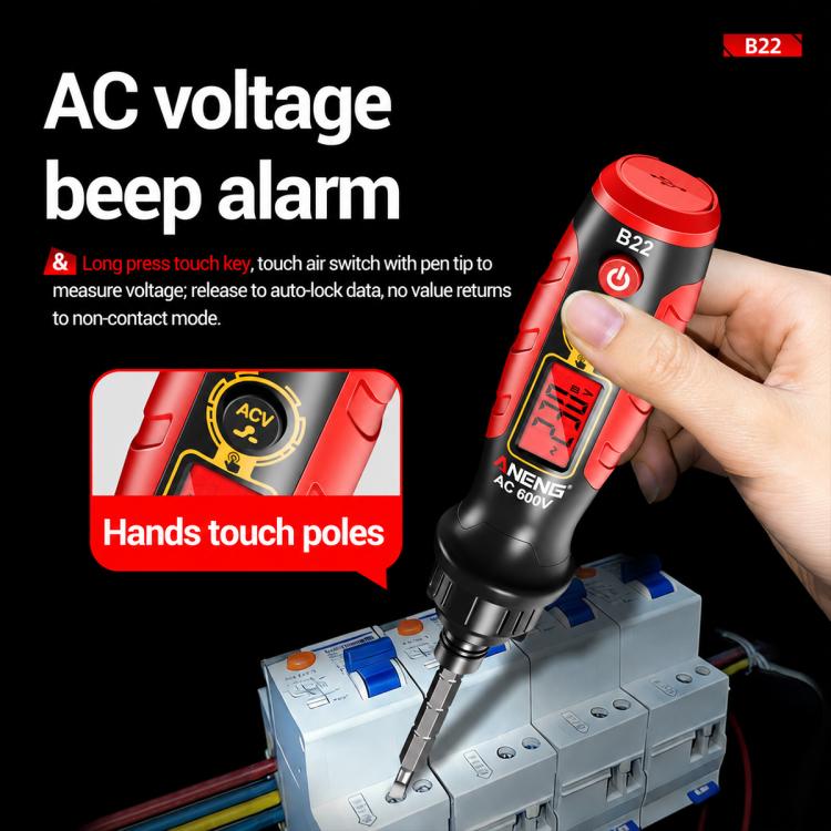 ANENG B22 Digital Display Ratchet Screwdriver Non-Contact Voltage Tester