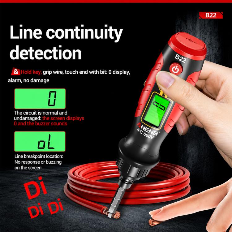 ANENG B22 Digital Display Ratchet Screwdriver Non-Contact Voltage Tester