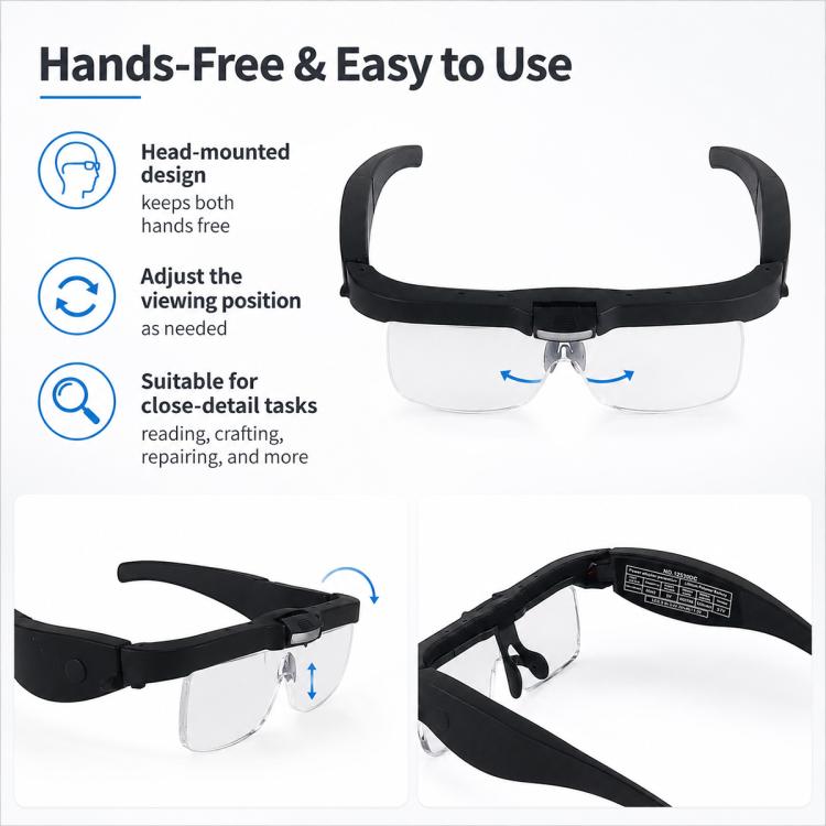 12539DC1 USB Rechargeable Head-Mounted LED Magnifier, 12539DC1