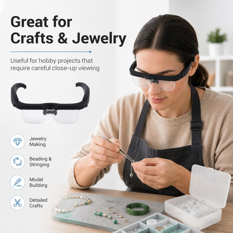 12539DC1 USB Rechargeable Head-Mounted LED Magnifier, 12539DC1