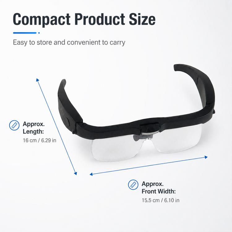 12539DC1 USB Rechargeable Head-Mounted LED Magnifier, 12539DC1