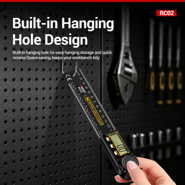 ANENG High Precision Digital Display Angle Ruler, Plastic, Upgraded