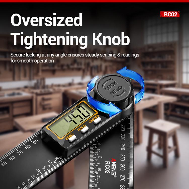 ANENG High Precision Digital Display Angle Ruler, Plastic, Upgraded