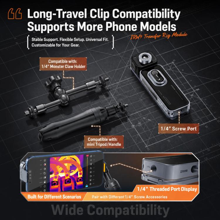 QIANLI IRW9 Back Clip Wireless Thermal Imaging Video Transmission Device