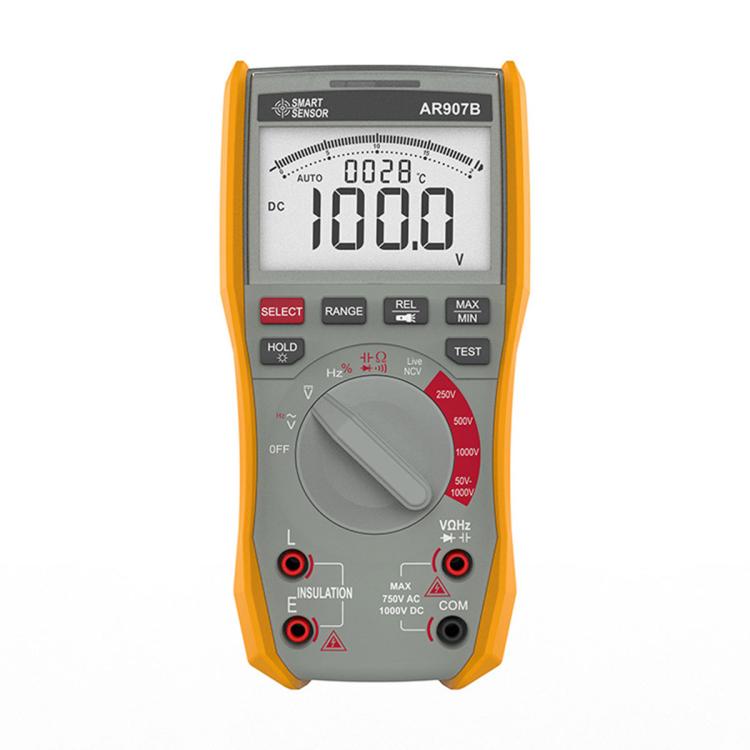 SMART SENSOR AR907B 2-in-1 High-Precision Digital Multimeter Insulation Resistance Tester, AR907B