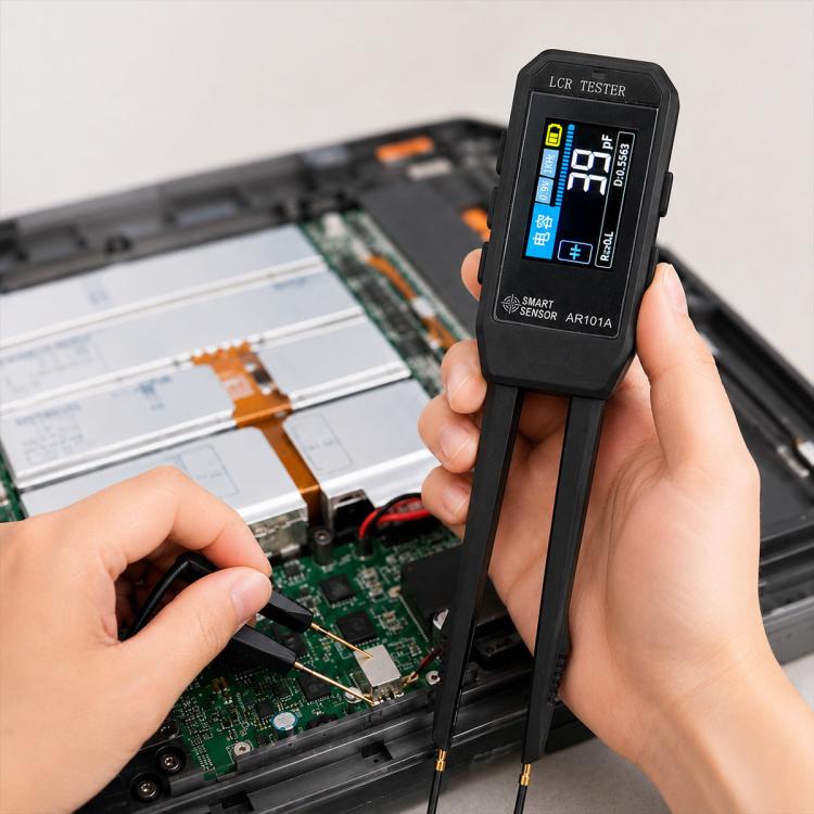 SMART SENSOR AR101A Digital Tweezers LCR Tester SMD Component Test Tweezers