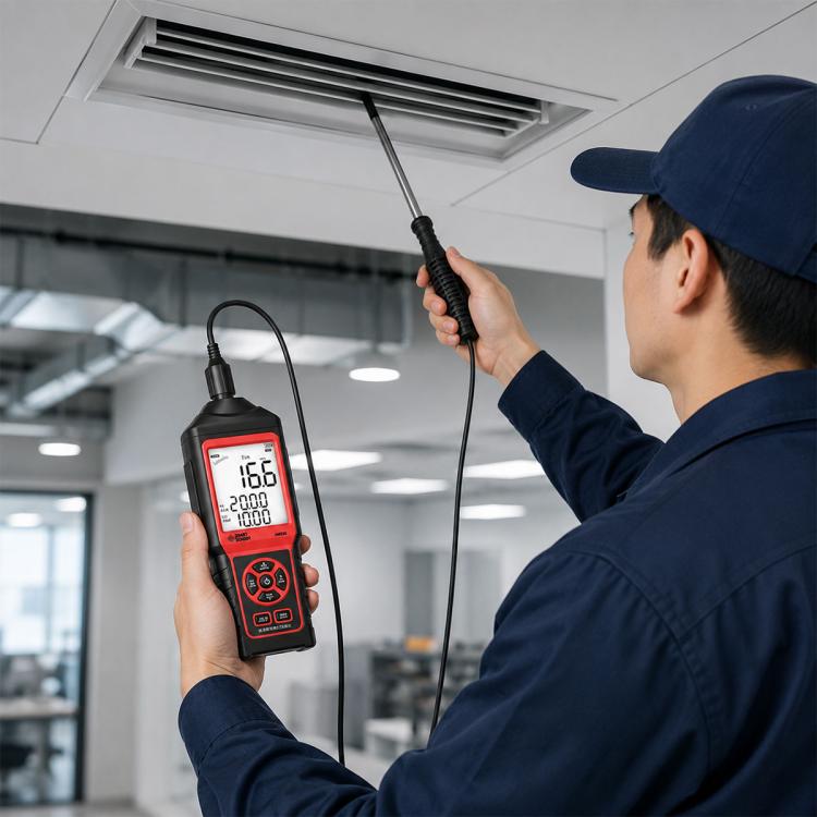 SMART SENSOR AM866 High-Precision Handheld Thermal Anemometer, AM866