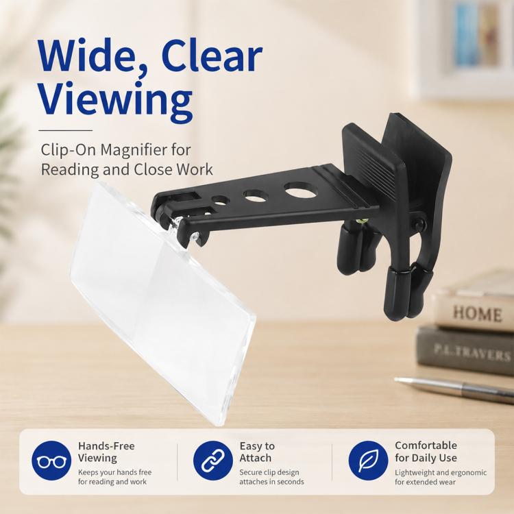 19156-2 Trojan Horse Style Clip-on Magnifying Glass