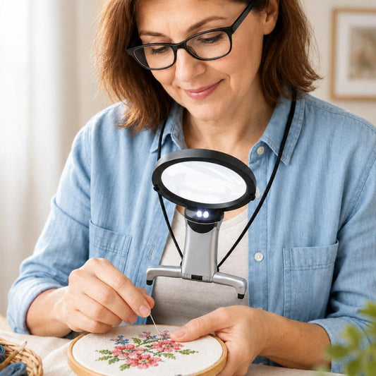 11B-1 Hanging / Desktop Dual-Use Magnifying Glass For Seniors with LED Light