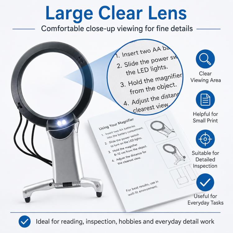 11B-1 Hanging / Desktop Dual-Use Magnifying Glass For Seniors with LED Light