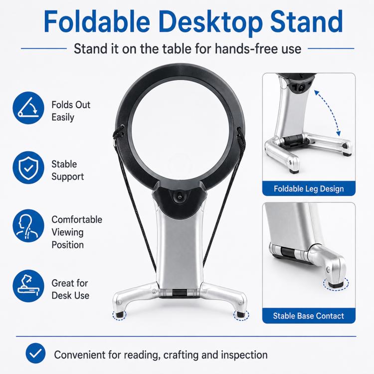 11B-1 Hanging / Desktop Dual-Use Magnifying Glass For Seniors with LED Light