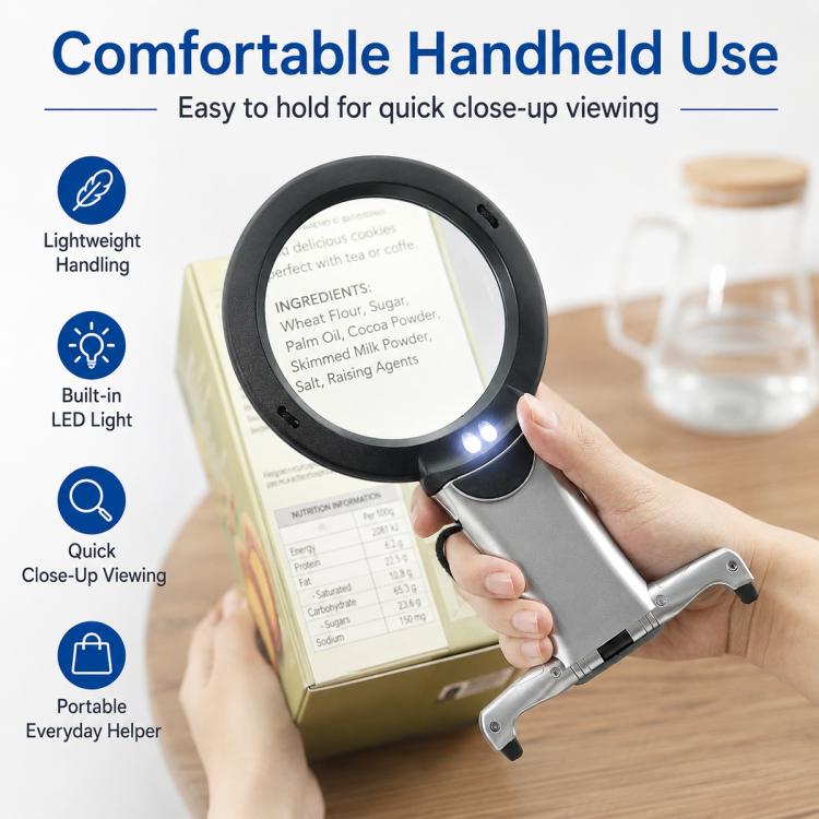 11B-1 Hanging / Desktop Dual-Use Magnifying Glass For Seniors with LED Light
