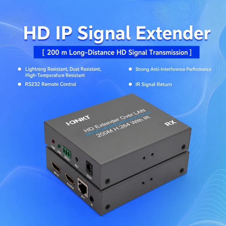 NK-E200 HDMI-Compatible 200m Network Cable Extender, AU Plug, EU Plug, UK Plug, US Plug