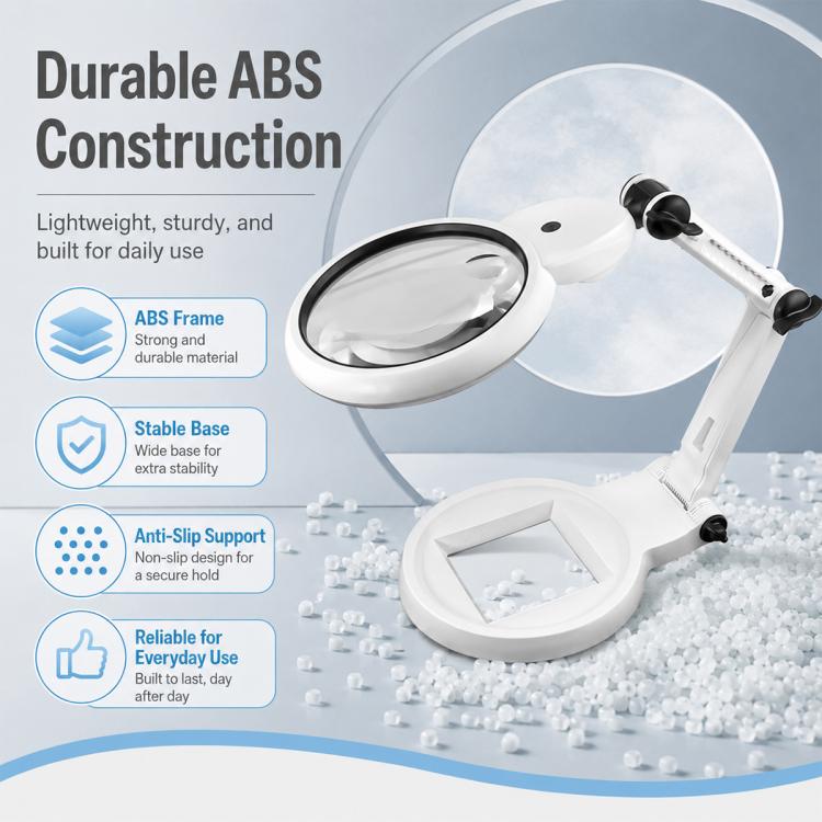 3B-1G Folding Desktop Repair Magnifier with LED Light
