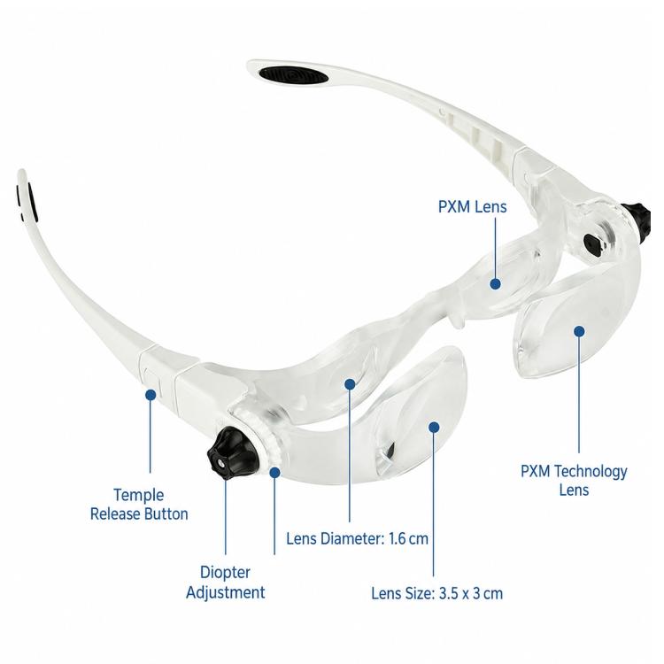 7102-450 Eyeglass Style Adjustable Magnifier, 7102-450