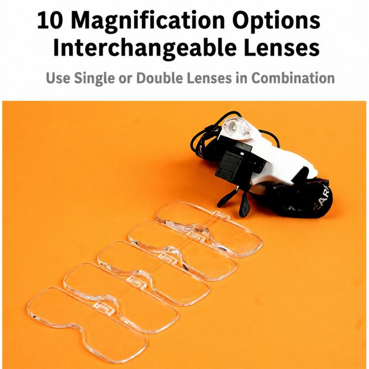 9892C2 Head-Mounted Electronic Repair Magnifying Glass with LED Light, 9892C2