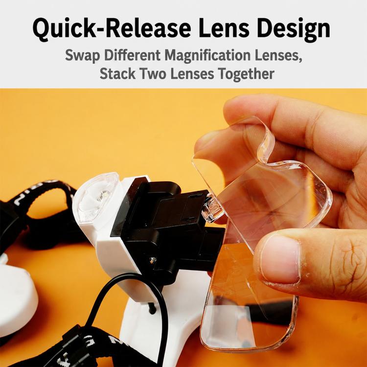 9892C2 Head-Mounted Electronic Repair Magnifying Glass with LED Light, 9892C2