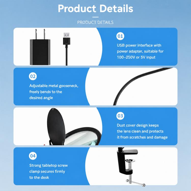 PD-7S Desktop Welding Inspection Magnifier with LED Light