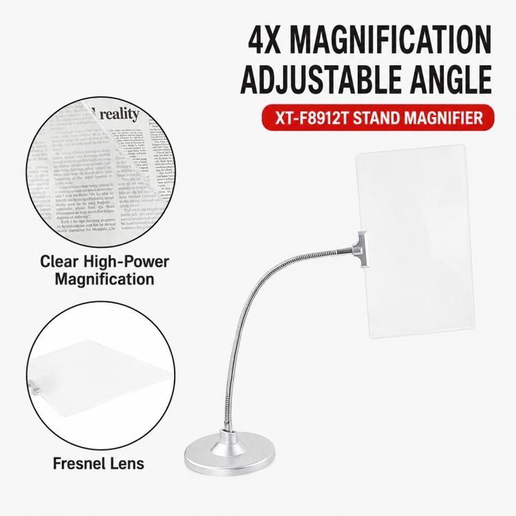 XT-F8912T Desktop Stand Mechanical Inspection Magnifying Glass