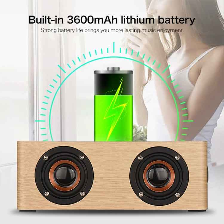Q5 Wooden Bluetooth Speaker, Support TF Card & 3.5mm AUX, Q5