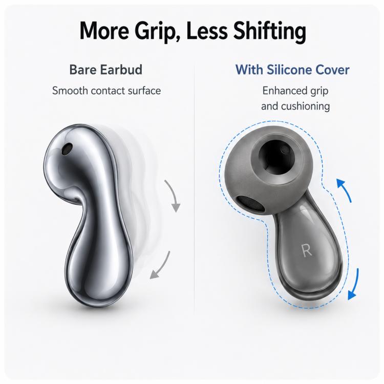 XDcase 2 Pairs Silicone Anti-slip Ear Covers with Storage Case, 2 Pairs
