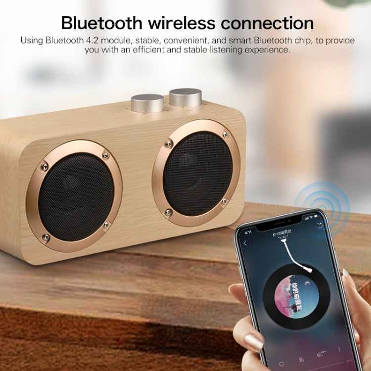 Q7 Subwoofer Wooden Bluetooth Speaker, Support TF Card & U Disk & 3.5mm AUX, Q7