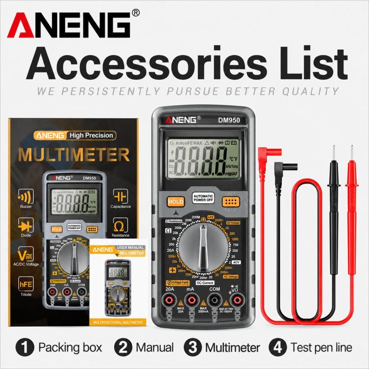 ANENG DM950 Full Range Anti-Burning Digital Multimeter, DM950