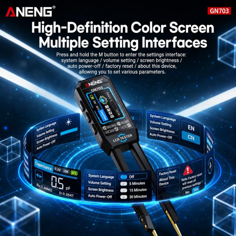 ANENG GN703 Tweezers Type LCR Digital Measuring Instrument, GN703