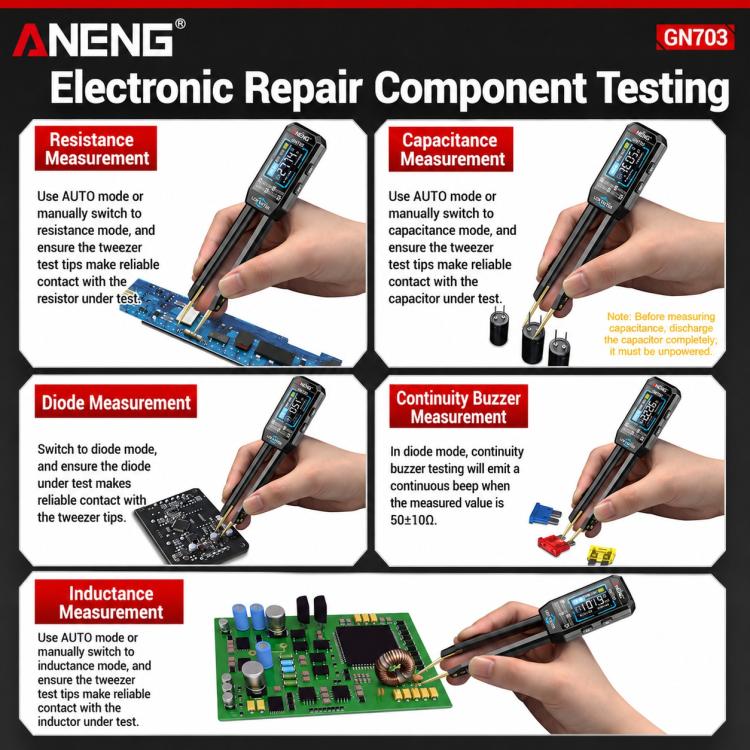 ANENG GN703 Tweezers Type LCR Digital Measuring Instrument, GN703